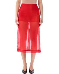 Frankie Shop - Peri Sheer Midi Skirt - Lyst