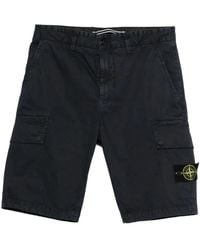 Stone Island - Logo-Detail Cargo Shorts - Lyst