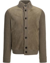 ZEGNA - Cashmere And Suede Overshirt Jacket - Lyst