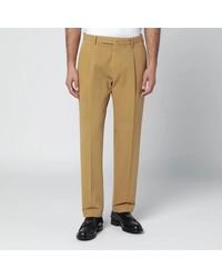 Santaniello - Ochre Cotton And Cashmere Trousers - Lyst