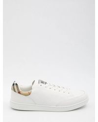 Burberry - Leather Sneakers - Lyst
