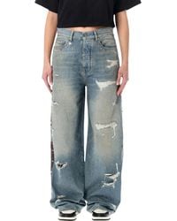 Amiri - Jeans With Shiny Appliqués - Lyst