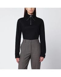 Entire studios - Wool Zip-Collar Top - Lyst