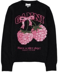 Ganni - Maglia "Raspberry" - Lyst