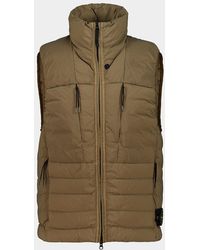 Stone Island - Quilted Badge Logo Vest - Lyst