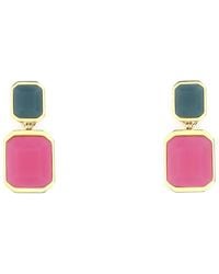 Saint Laurent - Golden Metal Earrings - Lyst