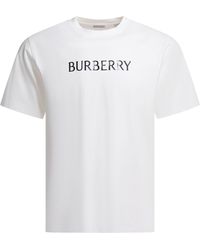 Burberry - Cotton T-Shirt With Logo - Lyst