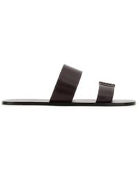 Saint Laurent - Dark Leather Babylone Slippers - Lyst
