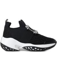 Roger Vivier - Viv' Run Fabric Crystal Buckle Sneakers - Lyst