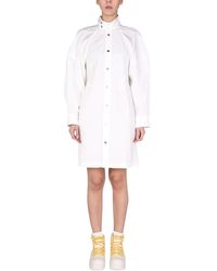 Bottega Veneta - High Neck Dress With Buttons For - Lyst