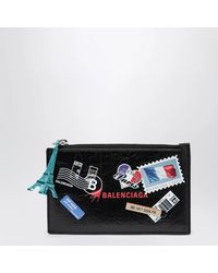 Balenciaga - Cash Leather Coin Purse With Card Holder - Lyst
