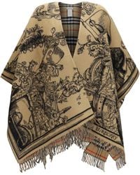 Burberry - Wool Knight-Motif Cape - Lyst