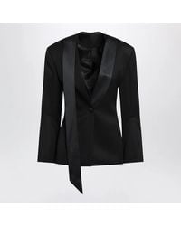 The Attico - Virgin Wool Tuxedo Jacket With Satin Lapels - Lyst