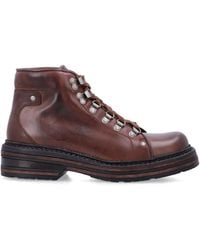 Miu Miu - Antiqued Leather Booties - Lyst