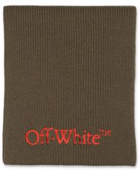 Off-White c/o Virgil Abloh - Bookish Logo Knit Wool Scarf - Lyst