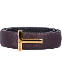 Tom Ford - Small Grain Leather Icon Belt - Lyst