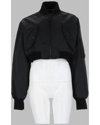 Balenciaga - Bomber Cropped Con Zip - Lyst