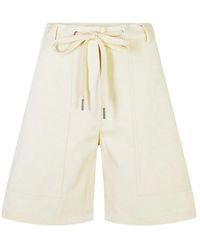 Moncler - Drawstring-Waist Mini Length Shorts - Lyst