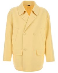 Fendi - Wool Double-Breasted Pea Coat - Lyst