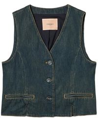 Twinset - Buttoned Cotton Vest - Lyst