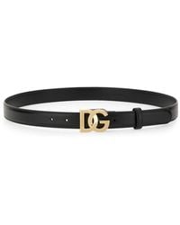 Dolce & Gabbana - Elegant 2.5 Cm Fibbia Logo Belt For - Lyst
