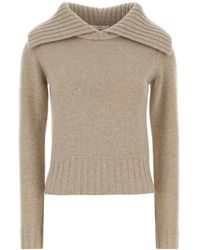 Co. - Ribbed Llared Sweater - Lyst