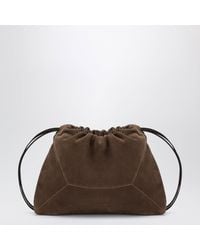 Brunello Cucinelli - Caramel Suede Bc Duo Pouch Bag With Monile - Lyst
