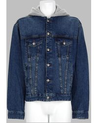 Palm Angels - Hooded Layered Denim Jacket - Lyst