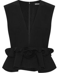 ROTATE BIRGER CHRISTENSEN - Rotate V-Neck Flower Top - Lyst