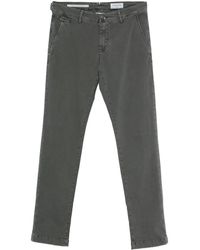 Jacob Cohen - Gunmetal Cotton Elastane Pants - Lyst