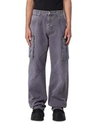 Balmain - Cotton Large Jeans - Lyst