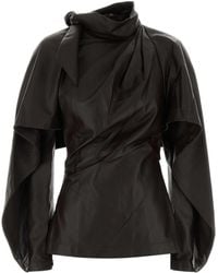Zimmermann - Dark Leather Valiant Blouse - Lyst