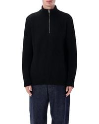 COLORFUL STANDARD - Recycled Merino Wool Quarter Zip Sweater - Lyst