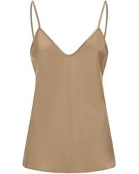 Max Mara - Msecomma – Fluid Satin Camisole Top With Slim Straps - Lyst