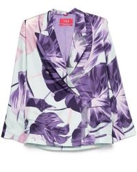 F.R.S For Restless Sleepers - Printed Silk Double-Breasted Jacket - Lyst