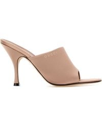 Gucci - Powder Satin Mules - Lyst