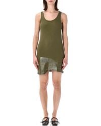 Maison Margiela - Ribbed Mini Dress With Tape - Lyst