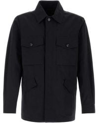 Burberry - Midnight Blue Nylon Jacket - Lyst