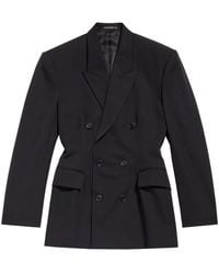 Balenciaga - Wool Double-Breasted Blazer - Lyst