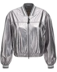 Brunello Cucinelli - Leather Bomber Clothing - Lyst