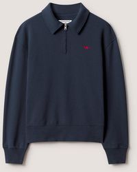 Maison Kitsuné - Profile Fox Zipped Polo Sweatshirt - Lyst