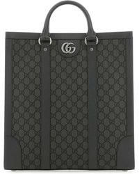 Gucci - Gg Supreme Fabric And Leather Ophidia Shopping Bag - Lyst