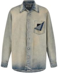 MM6 by Maison Margiela - 'Numeric Signature Mm6' Denim Shirt - Lyst