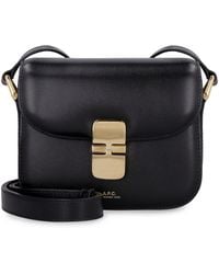 A.P.C. - Smooth Leather Flap Crossbody Handbag For - Lyst