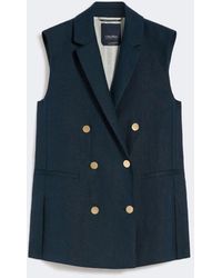 Max Mara - Linen Basketweave Gilet - Lyst