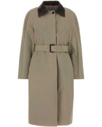 Prada - Cotton Overcoat - Lyst