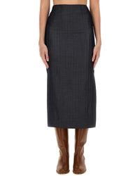Etro - Wool Blend Pencil Skirt - Lyst