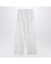 TOTEME - Pantalone Con Ricamo Monogram - Lyst