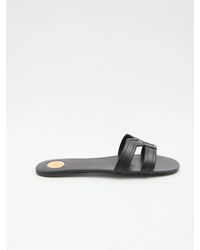 Saint Laurent - Mabrouka Leather Sandals - Lyst