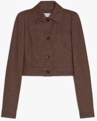 Max Mara - Carpa Cropped Denim Jacket - Lyst